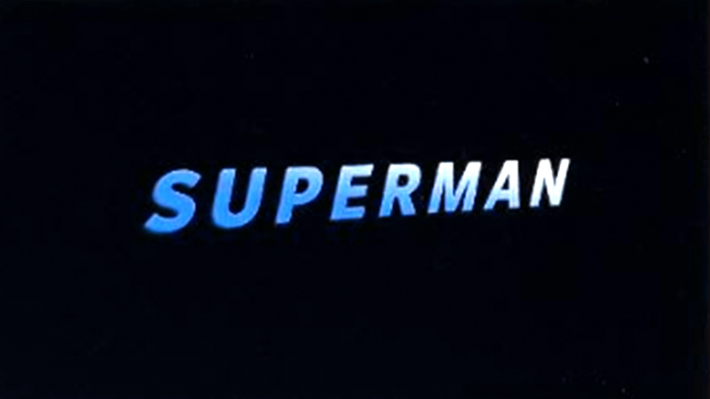 Alternate Superman logo with a blue streak across it