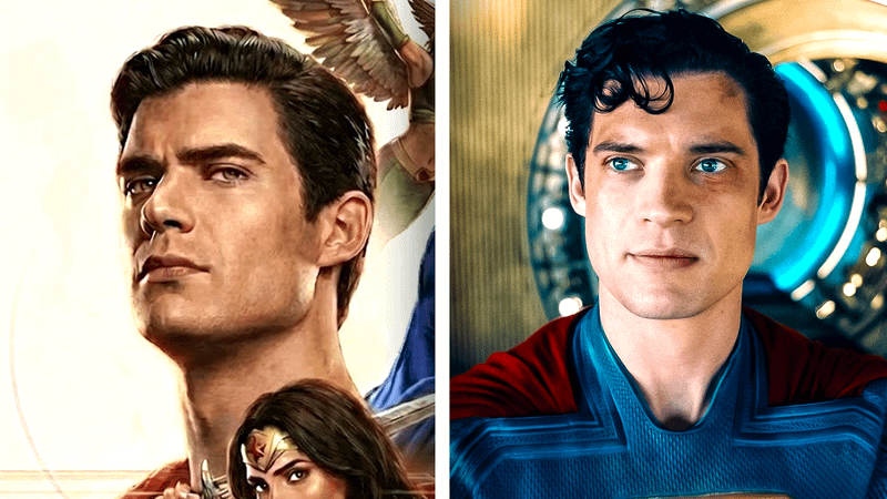 David Corenswet's Superman in Superman vs Fan poster.