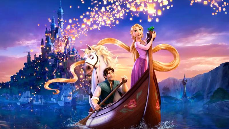 Rapunzel and Flynn Rider in Tangled