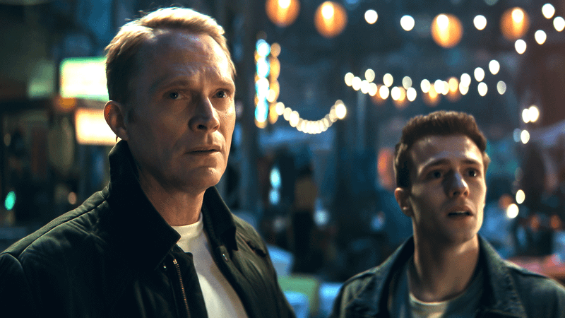 Paul Bettany as Vision and Ruaridh Mollica as Tommy in VisionQuest.