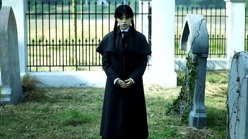 Jenna Ortega as Wednesday in Wednesday Season 2
