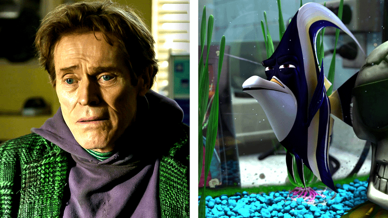 Willem Dafoe as Norman Osborn in 'Spider-Man: No Way Home,' Gill in 'Finding Nemo.'