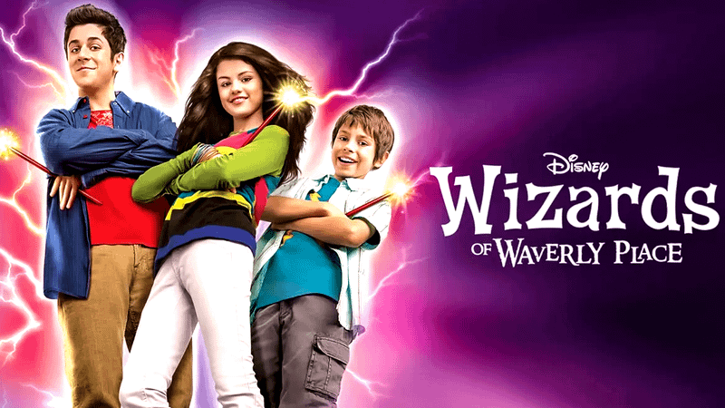 David Henrie, Jake T Austin and Selena Gomez in Wizards of Waverly Place.