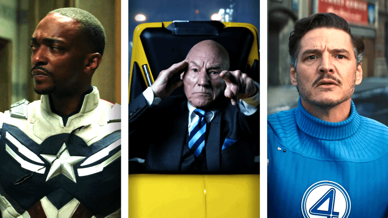 Sam Wilson alongside Professor X and Reed Richards in the MCU.