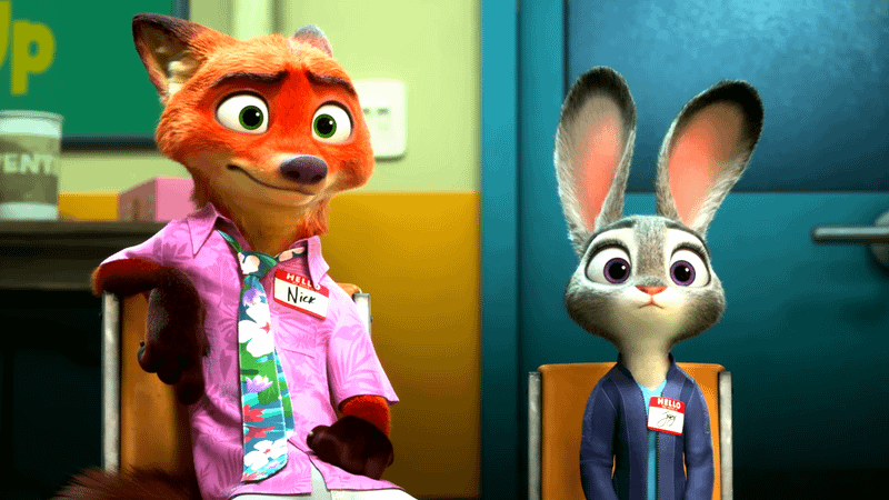 Nick Wilde and Judy Hopps.
