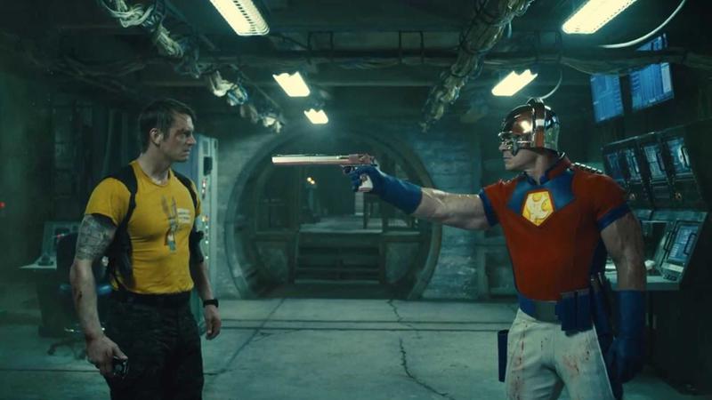 Joel Kinnaman's Rick Flag Jr. and John Cena's Peacemaker in The Suicide Squad