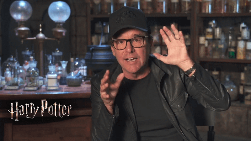 Chris Columbus in behind-the-scenes shot from Harry Potter interview