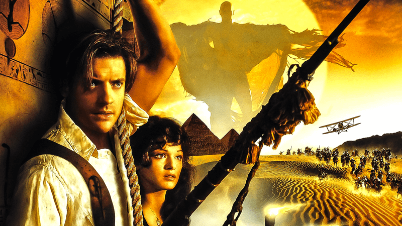 Brendan Fraser and Rachel Weisz in The Mummy.