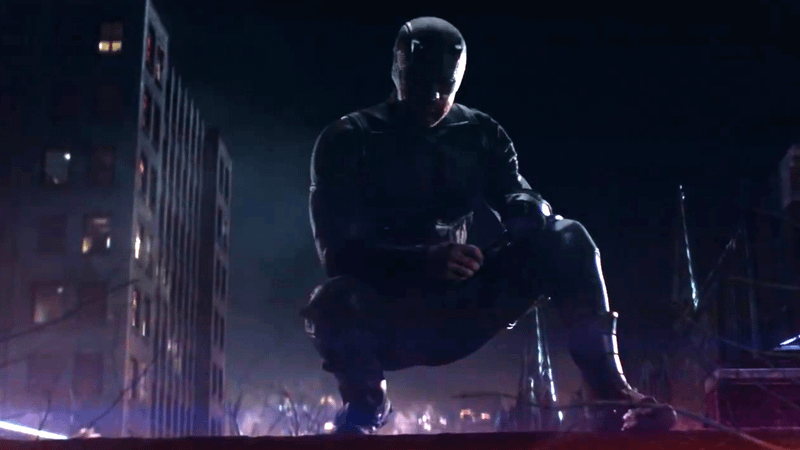 Daredevil overlooks city in Daredevil: Born Again Season 2.