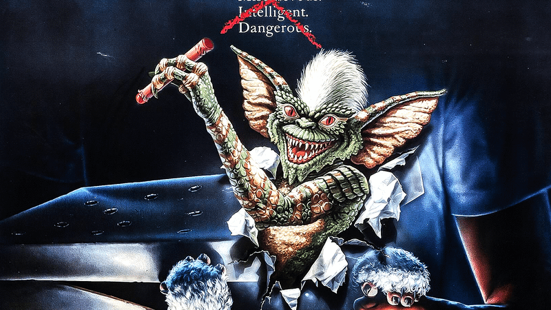Stripe on Gremlins movie poster.