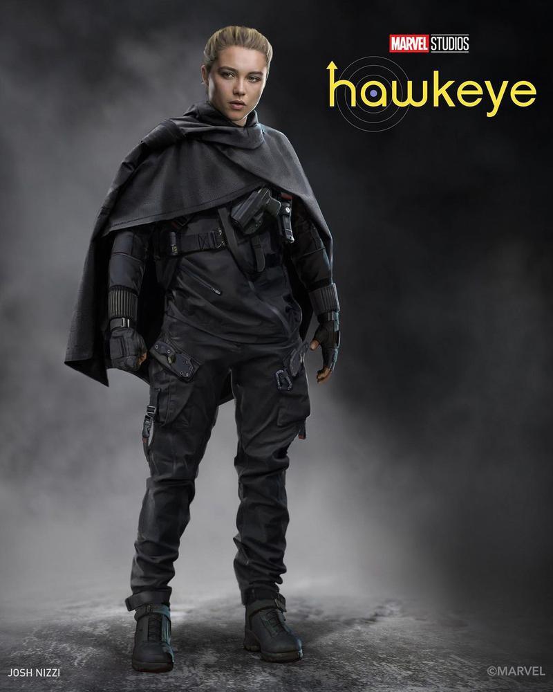 Hawkeye Unused Costume Design Shows Florence Pugh's Yelena Wearing a Cape