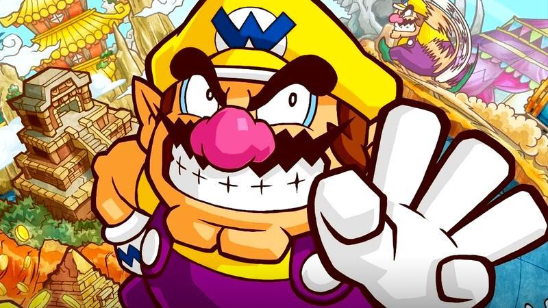 Wario holding out three fingers