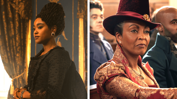 Lady Danbury in Queen Charlotte and Bridgerton