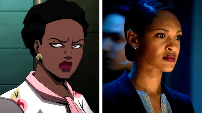 Amanda Waller in 'Creature Commandos,'  Cynthia Addai-Robinson as Amanda Waller in 'Arrow.'