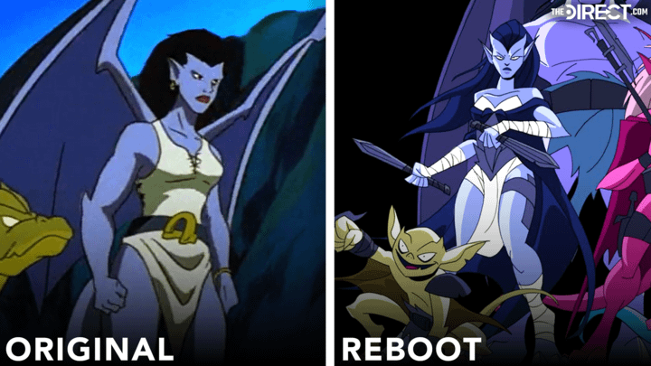 Angela in the original Gargoyles series and in Ciro Nieli's concept art.