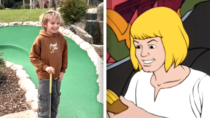 Artie Wilkinson-Hunt and Young Adam Glenn