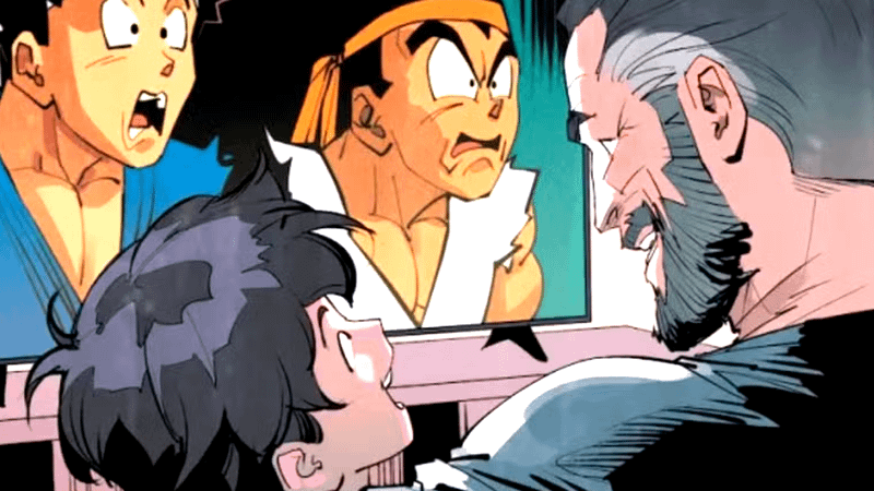 Damian Wayne and Alfred Wayne in DC K.O.: Knightfight # 4.
