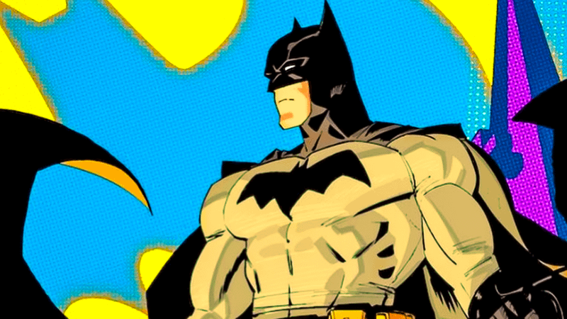 Batman standing in his suit in DC Comics