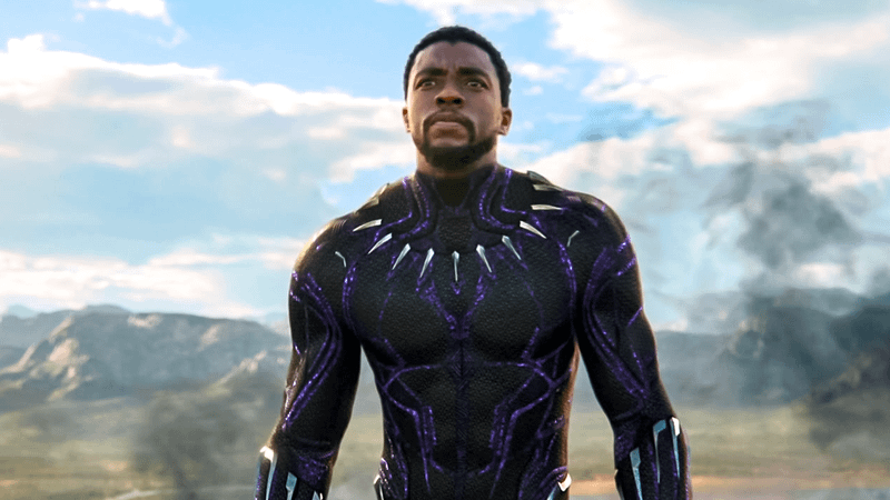 Chadwick Boseman as Black Panther.