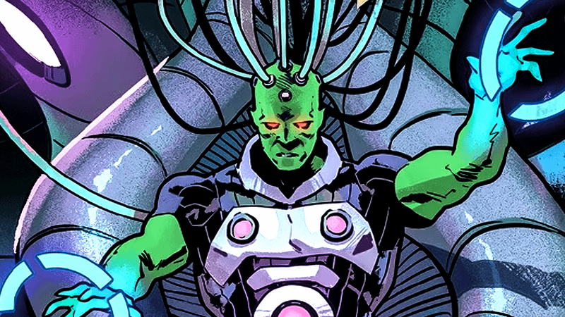 Brainiac, the android alien in DC Comics.