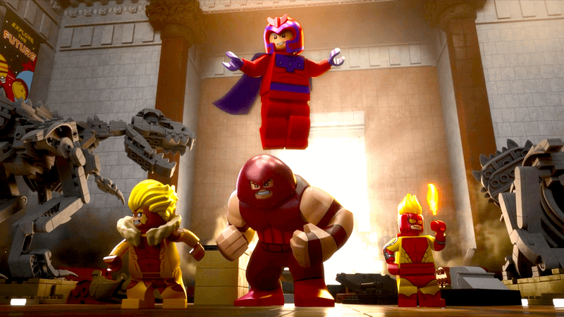 The Brotherhood of Evil Mutants standing together in LEGO Marvel Avengers: Strange Tails