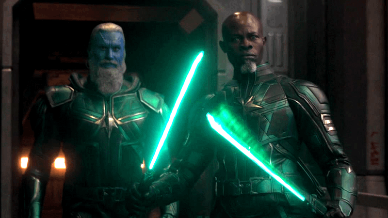 Bron-Char and Korath in Captain Marvel