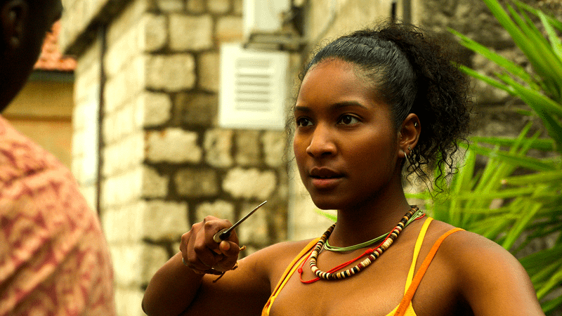 Carlacia Grant as Cleo in Outer Banks.