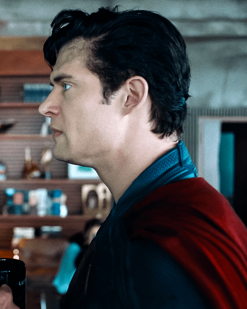 The collar of Superman's suit in titular 2025 film.