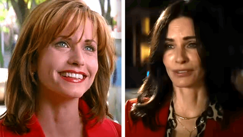 Courtney Cox as Gale Weather in Scream and now.
