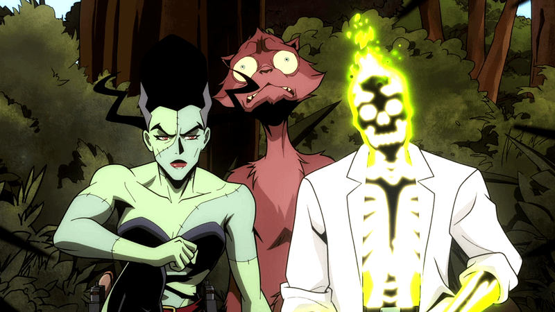 The Bride, Weasel, and Doctor Phosphorus in 'Creature Commandos.'