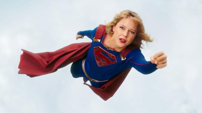 Melissa Benoist Supergirl Flying
