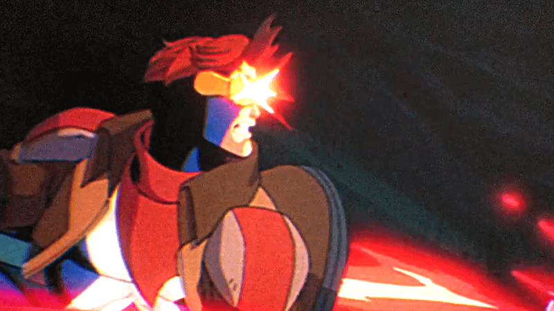Cyclops fighting against Apocalypse's forces.