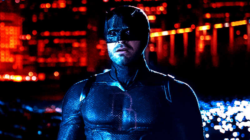 Charlie Cox in black Daredevil suit from Daredevil: Born Again