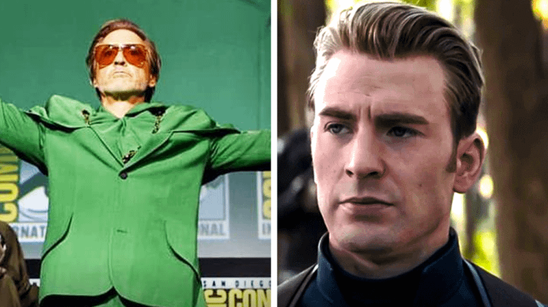Robert Downey Jr. as Doctor Doom & Chris Evans as Steve Rogers
