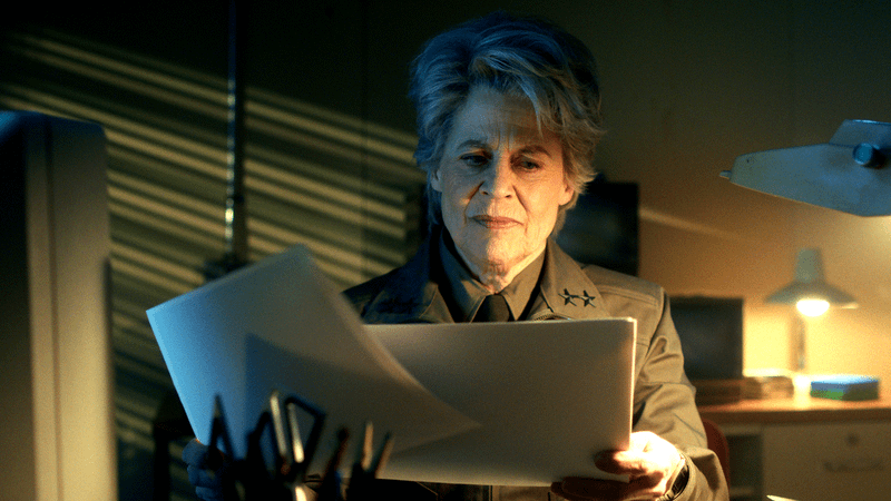 Linda Hamilton as Dr. Kay in Stranger Things Season 5