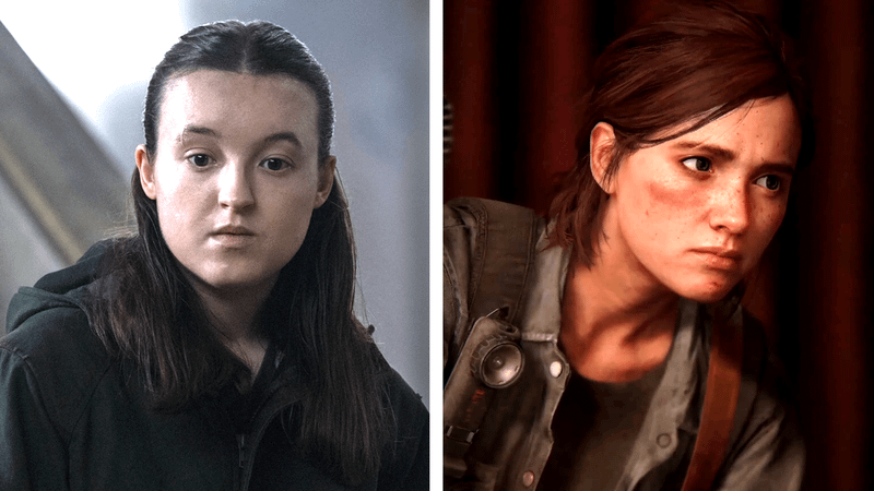 Bella Ramsey as Ellie in The Last of Us Season 2 and Ellie in The Last of Us Part 2.
