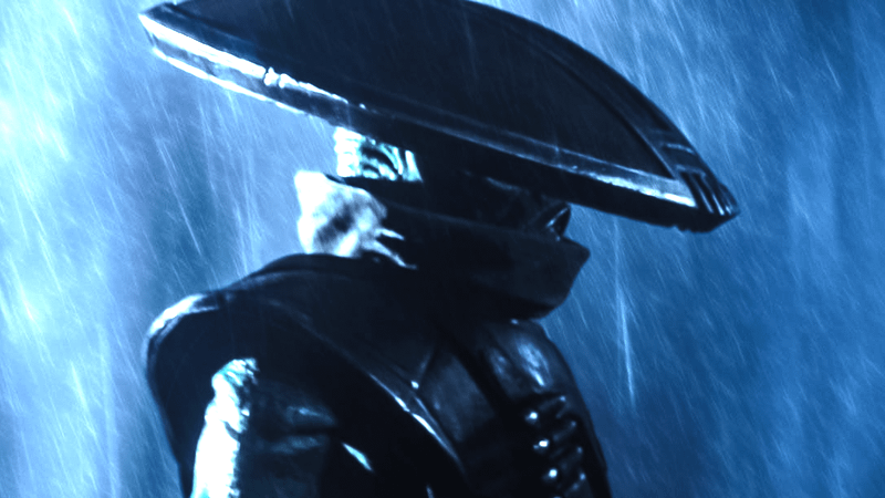 Embo standing in the rain in 'The Mandalorian and Grogu.