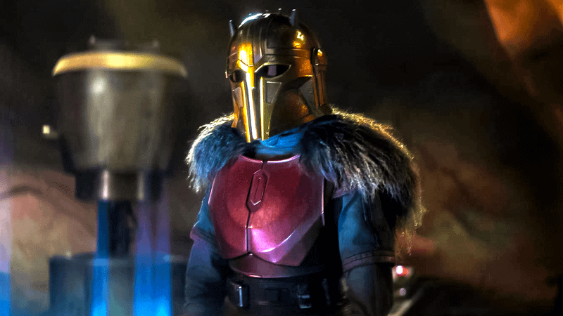 The Armorer works in her forge in The Mandalorian.