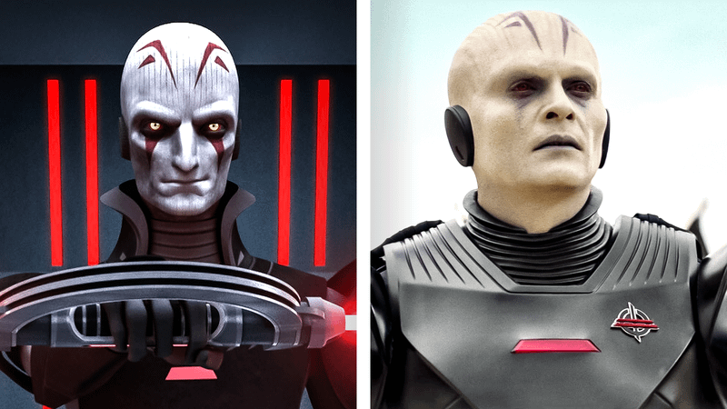 The Grand Inquisitor in Star Wars Rebels and Obi-Wan Kenobi.