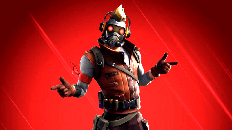 Star-Lord doing finger guns in Fortnite
