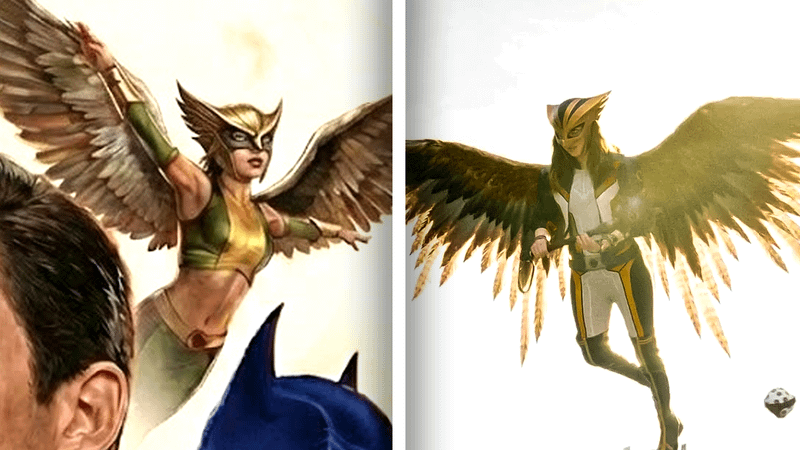 Isabela Merced as Hawkgirl in Superman and Justice League fan art