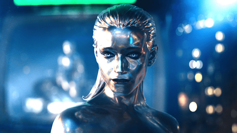 Julia Garner as the Silver Surfer in The Fantastic Four: First Steps