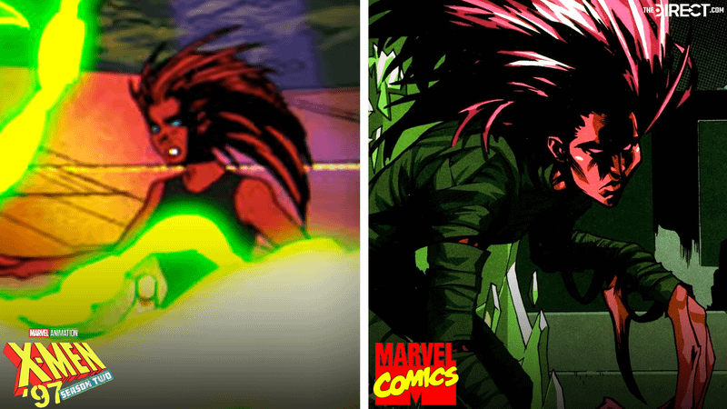 Red skinned mutant Hollow in animation and comics.