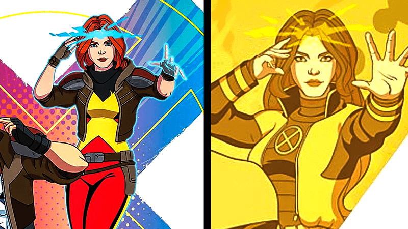 Red-haired X-Men mutant Jean Grey.