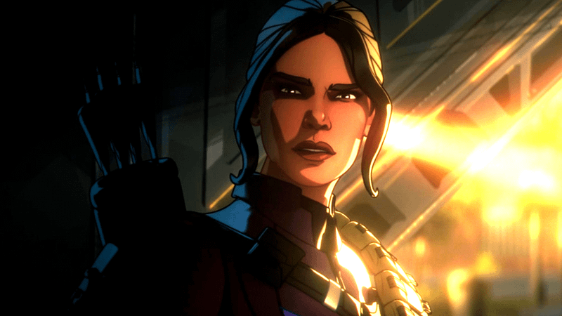 Kate Bishop with some arrows in a quiver on her back in Marvel Zombies