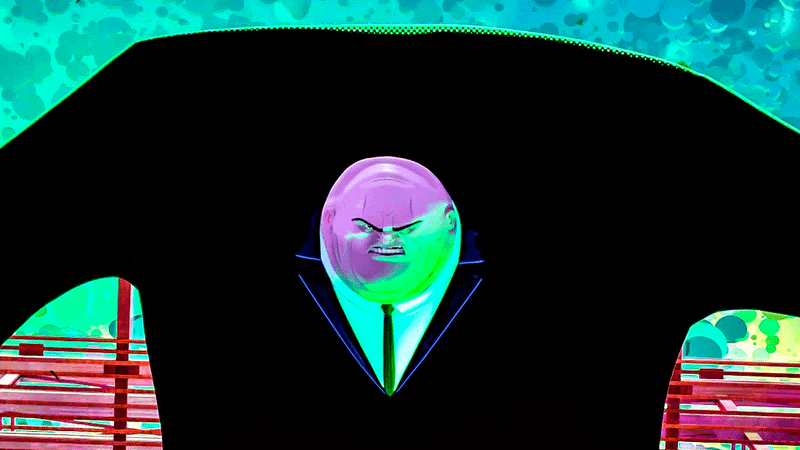 Kingpin in animated Spider-Verse film.
