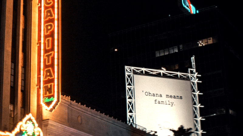 Lilo & Stitch billboard from Wonder Man.