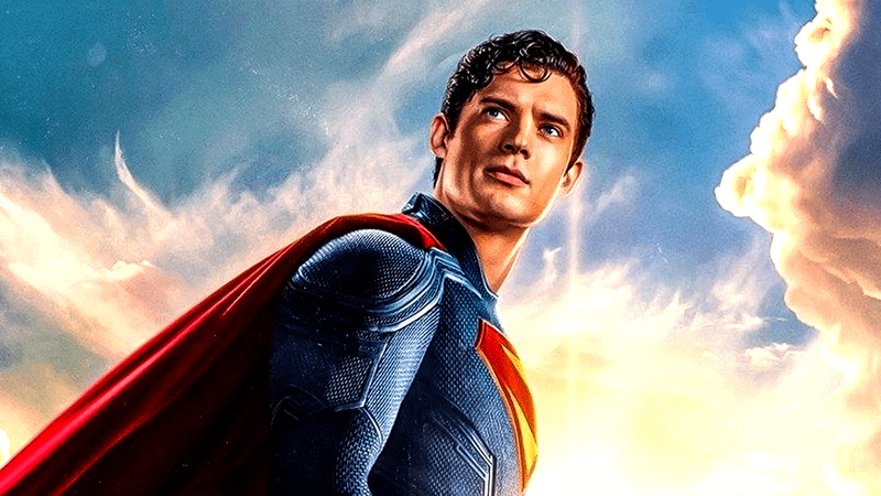 David Corenswet as Superman in 'Superman' poster.
