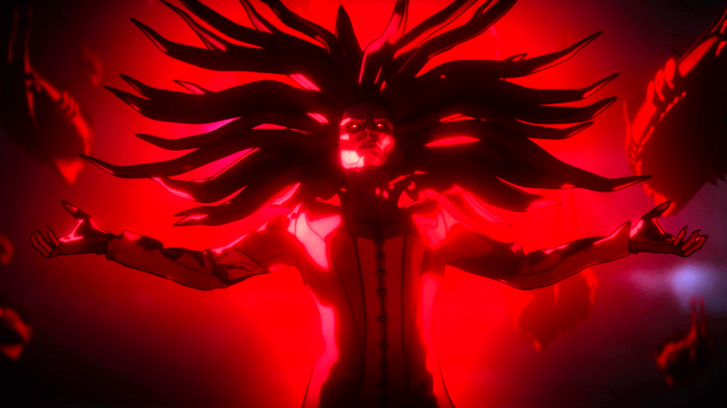 Zombie Scarlet Witch in Marvel Zombies.