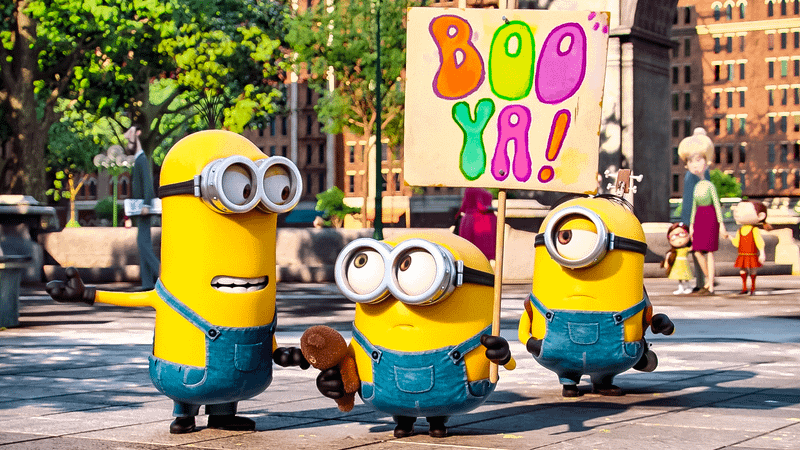 Popular Minions Kevin, Bob, and Stuart.